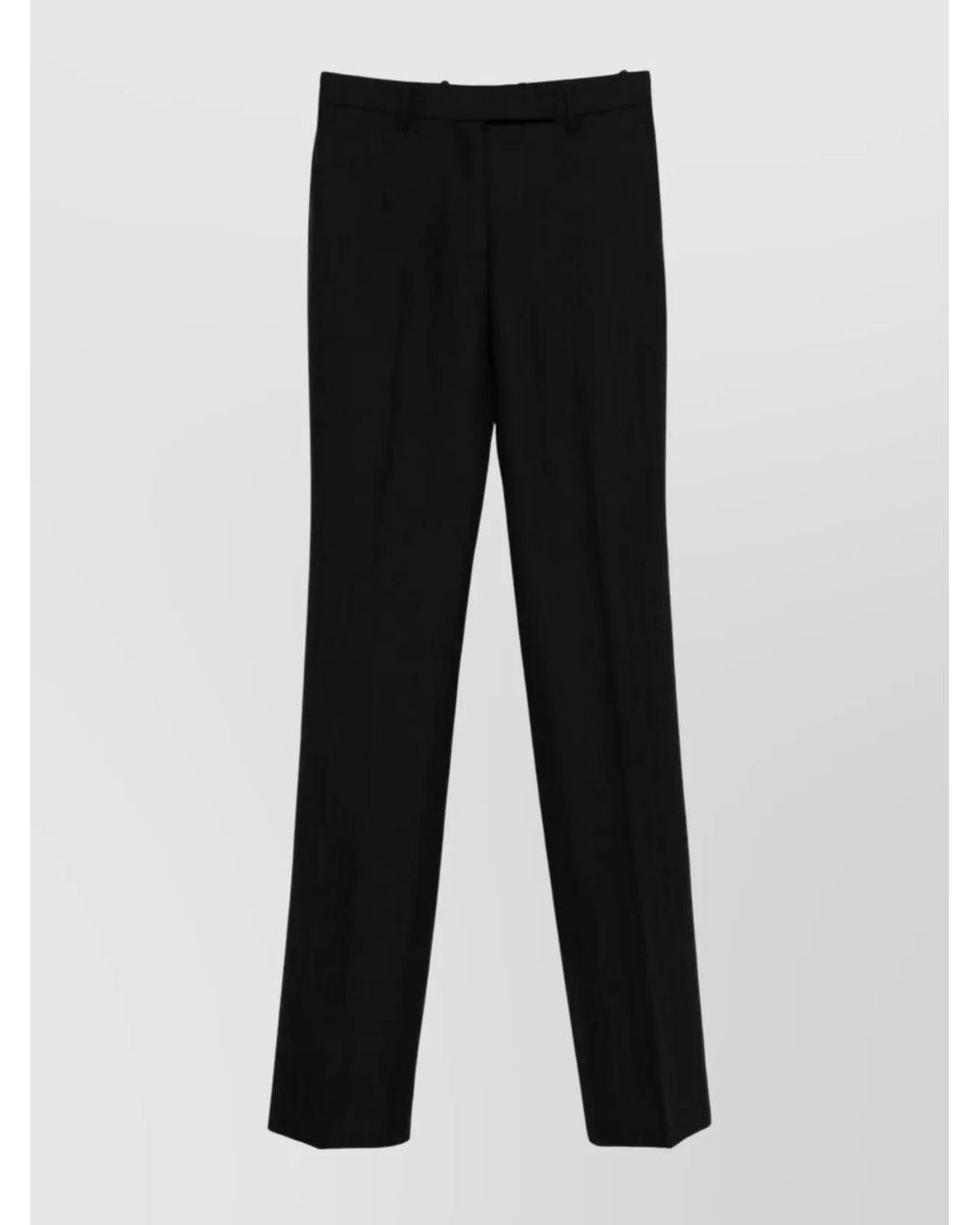 Tom Ford Black Virgin Wool Herringbone Slim Straight-Leg Tailored Trousers