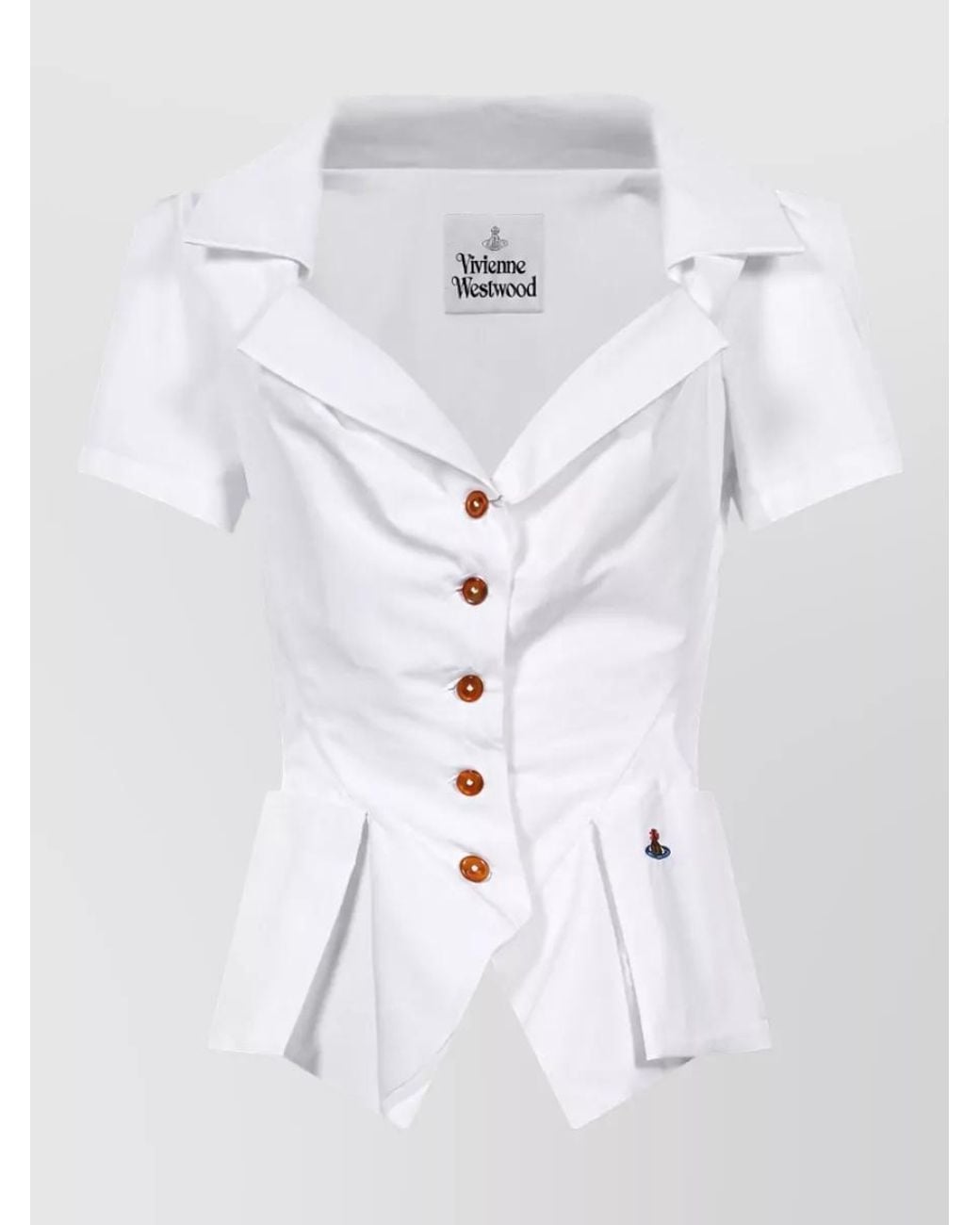 Vivienne Westwood White Long-Sleeve Blouse