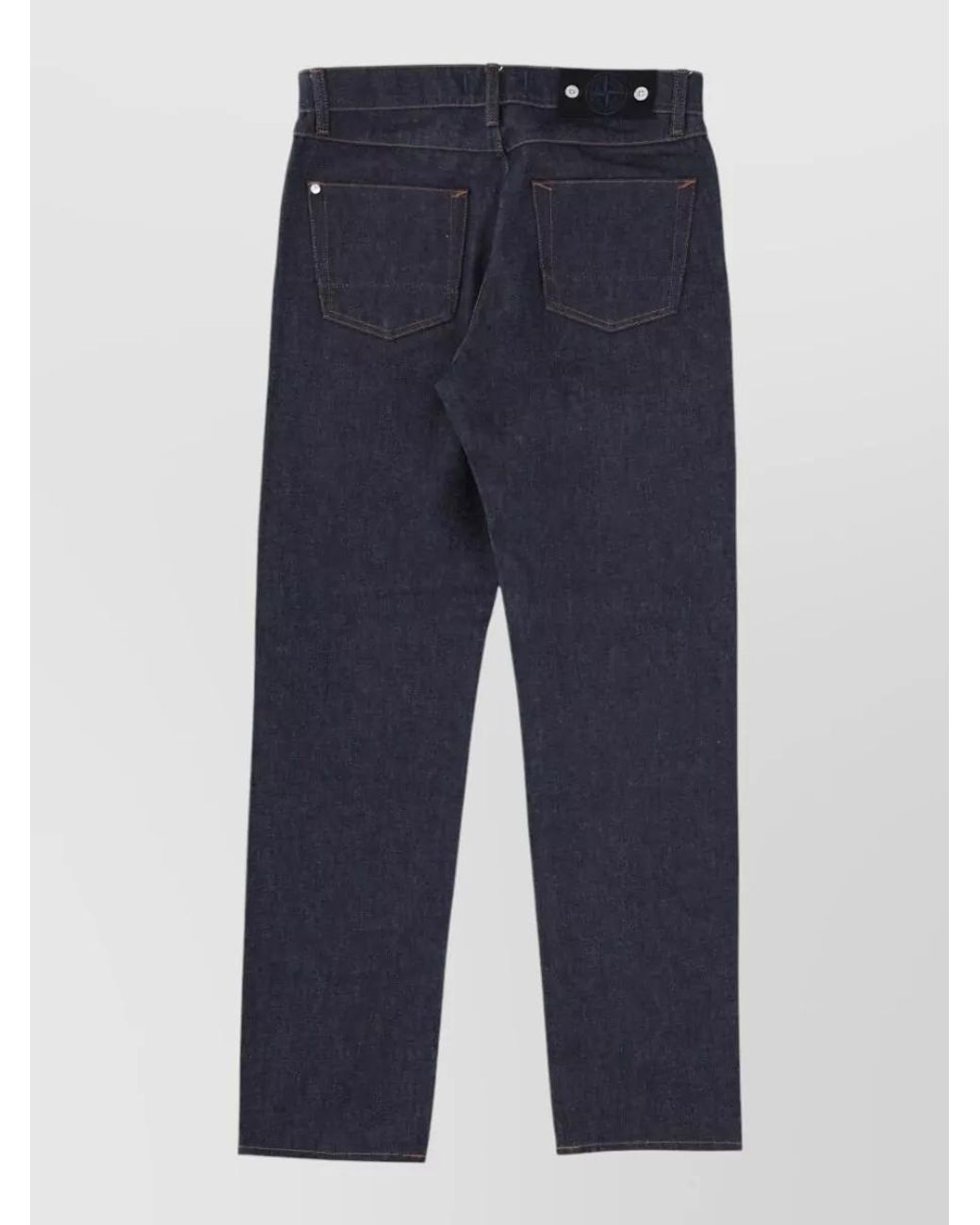 Stone Island Blue Straight-Leg Jeans for men