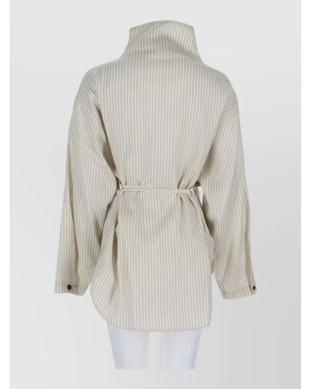 Alysi White Silk Virgin Wool Fitted Jacket