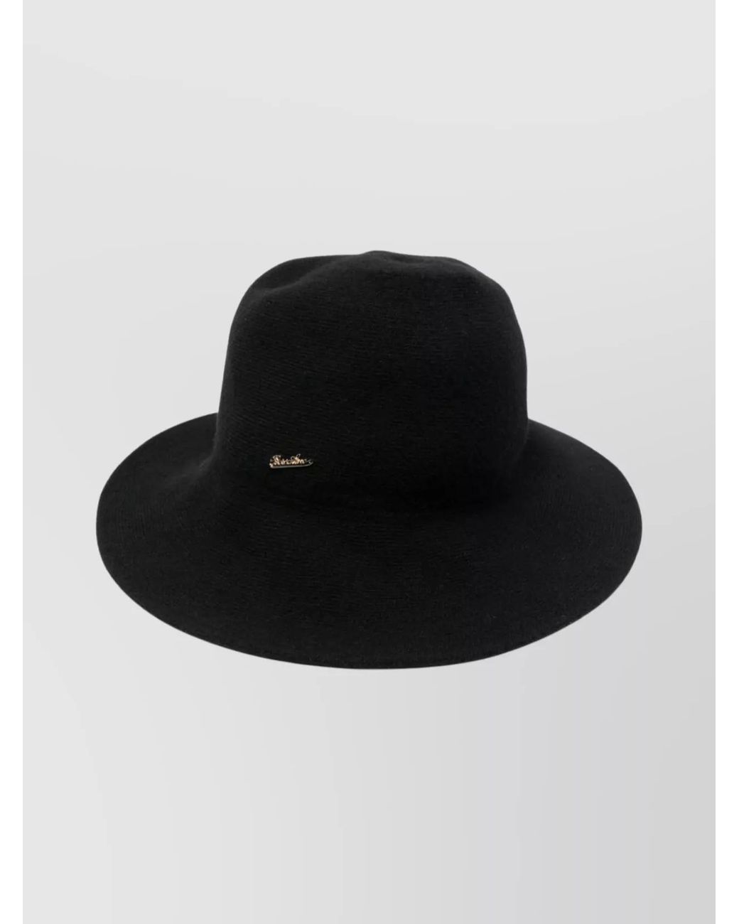 Borsalino Black Fine-Knit Cashmere-Blend Cloche Hat