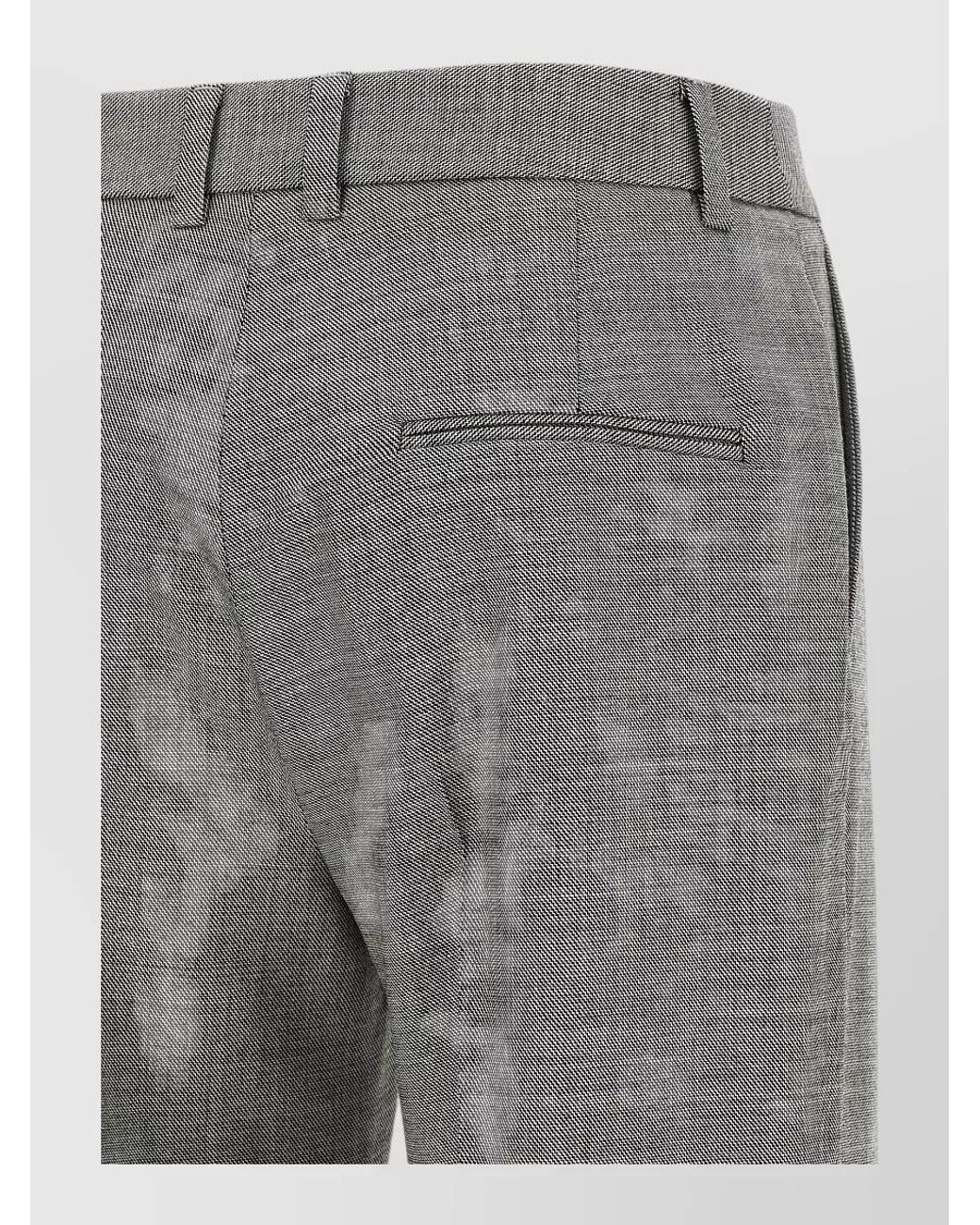 Alberto Biani Gray Wool Wide-Leg Suit Trousers