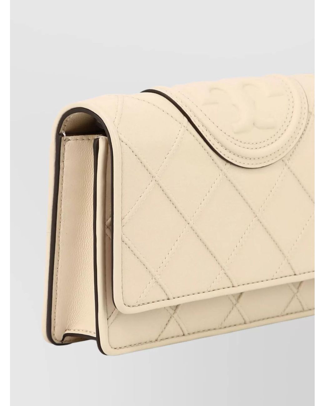 Tory Burch Natural Leather Chain Wallet
