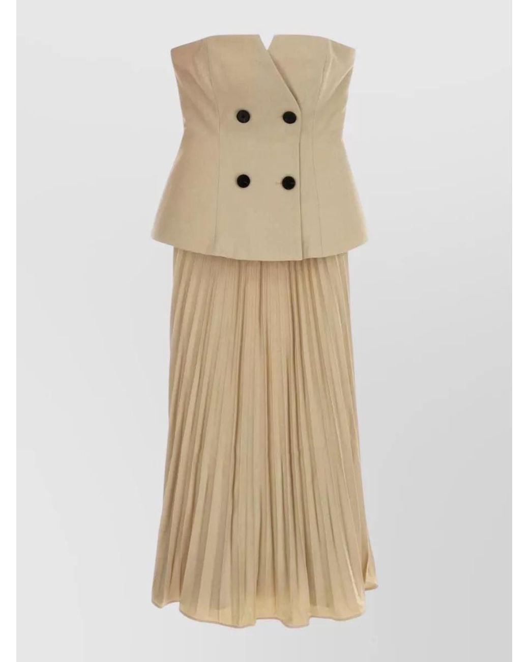 Self-Portrait Natural Stretch Gabardine Evening Dress