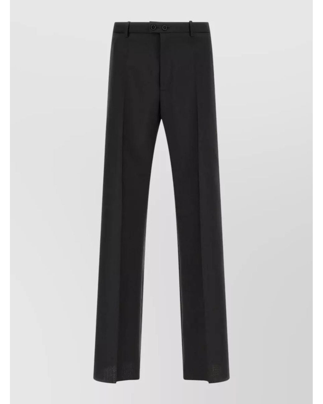 Jil Sander Black Wool Mohair Straight Leg Tailored Trousers for men