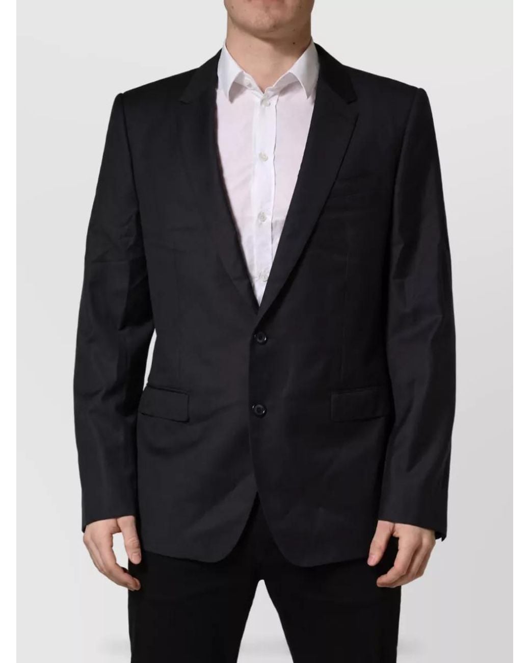 Dolce & Gabbana Blue Wool Slim-Fit Single-Breasted Suit for men