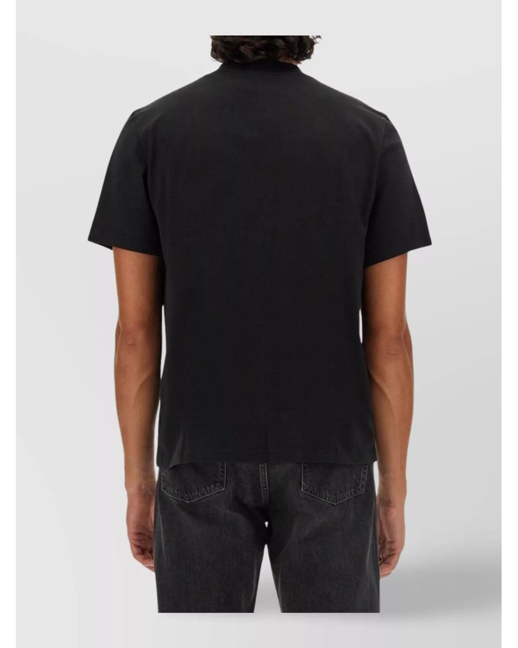 Courreges Black Logo Cotton T-Shirt for men