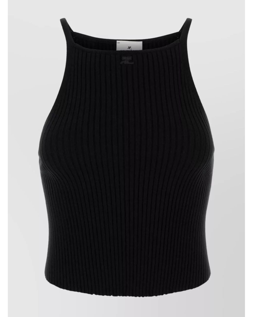 Courreges Black Sleeveless Knitted Top