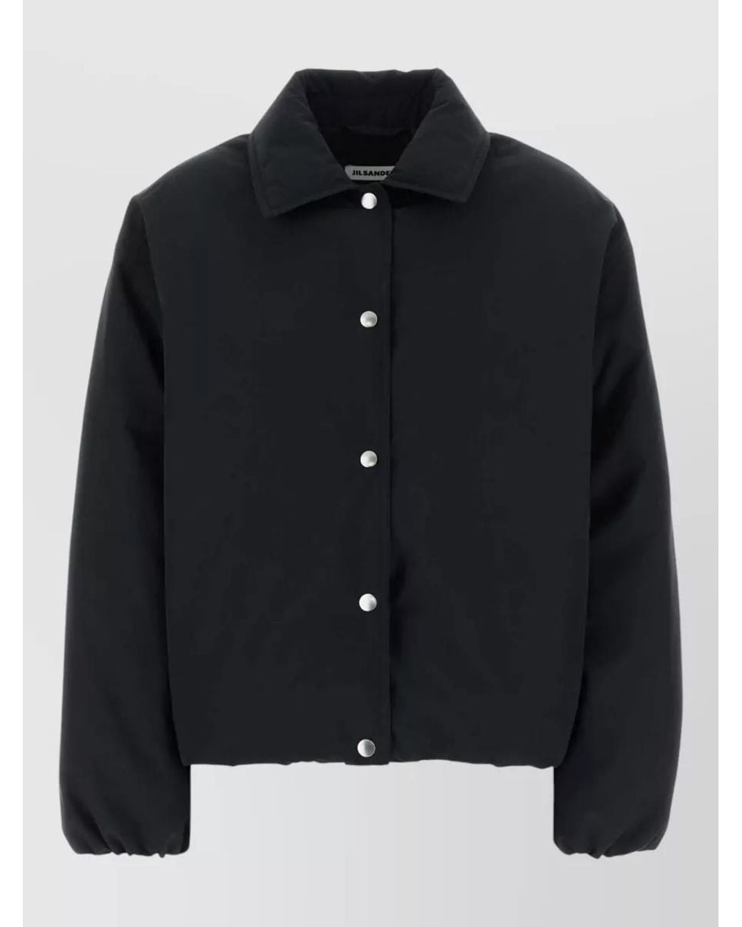 Jil Sander Black Short Down Single-Breasted Coat