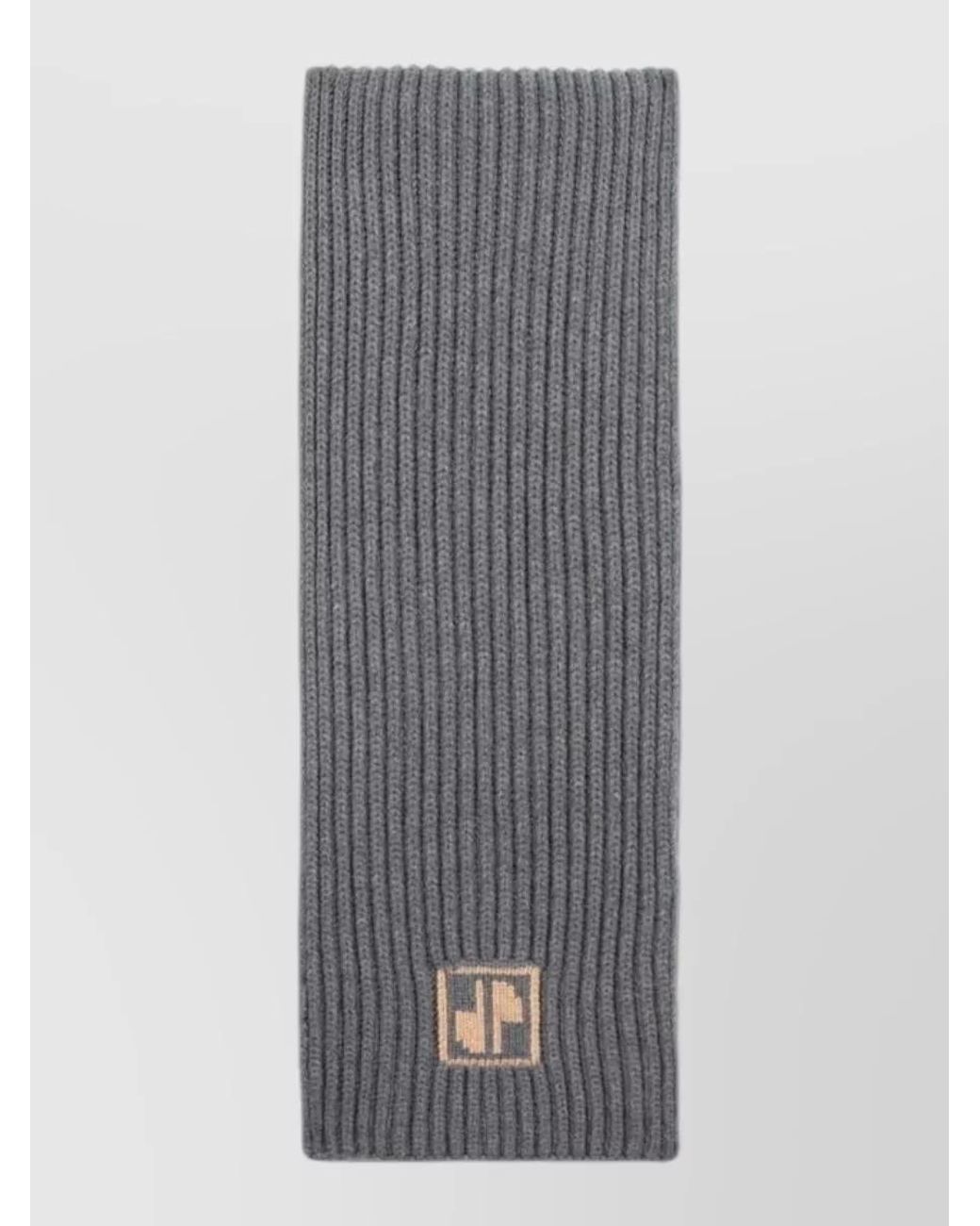 Patou Gray Wool Scarf