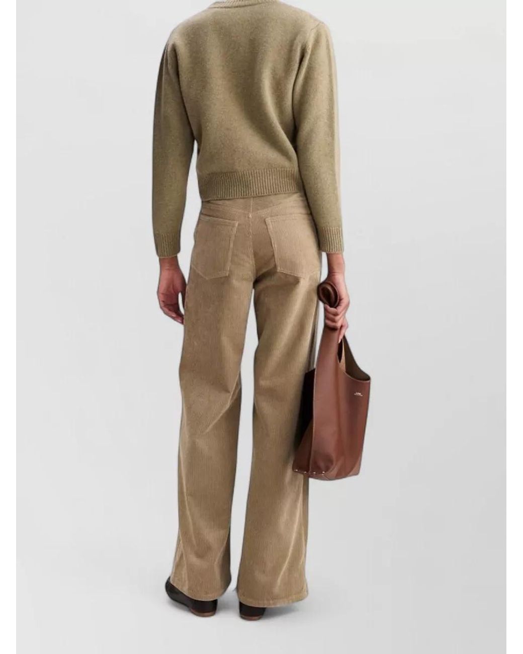A.P.C. Natural Wool Boxy Crew Neck Sweater
