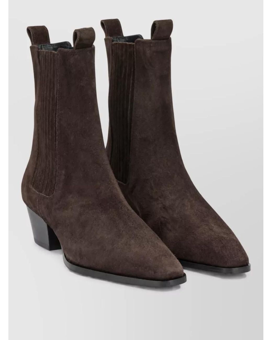Aeyde Brown Leather Ankle Boots