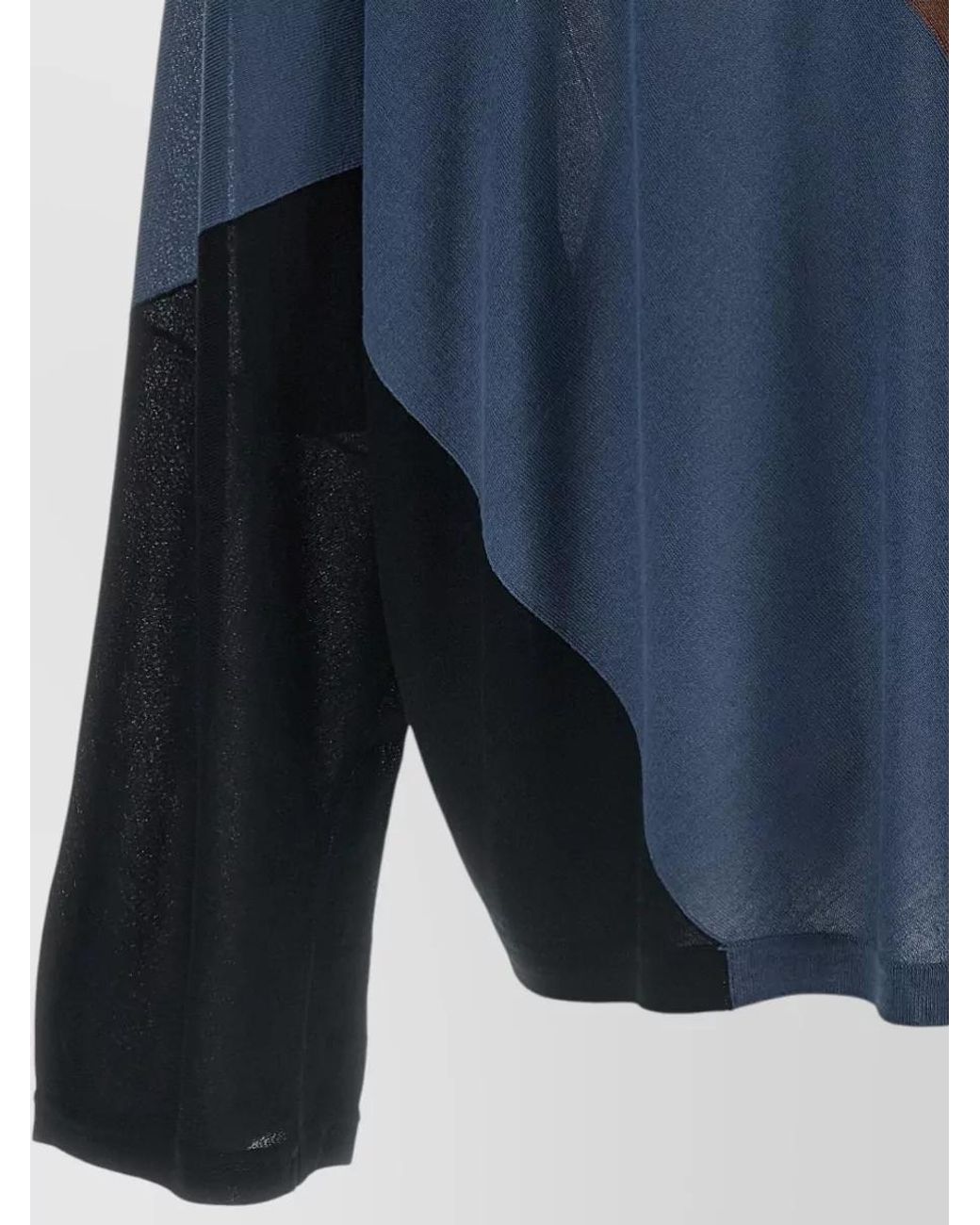 Kiko Kostadinov Blue Silk-Blend High-Neck Asymmetric Sweater for men