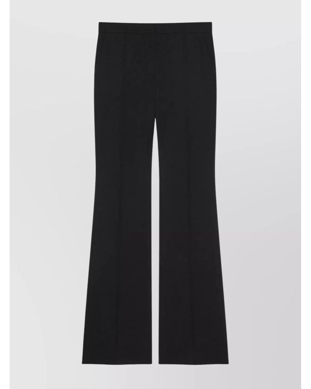 Givenchy Black Wool Bootcut Tailored Trousers