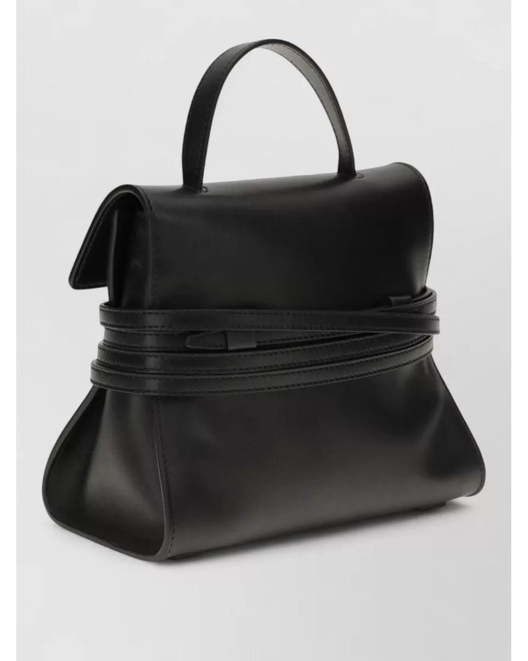 Moschino Black Calf Leather Tote Bag