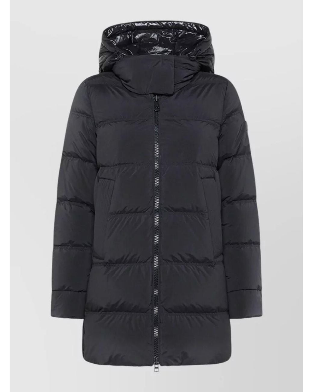Peuterey Black Down Hooded Quilted Puffer Jacket