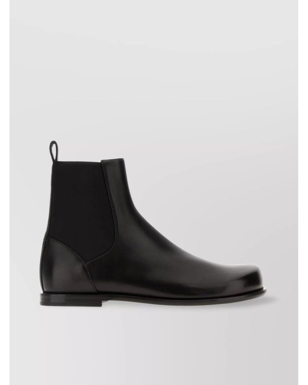 Fendi Black Lamb Leather Chelsea Ankle Boots for men