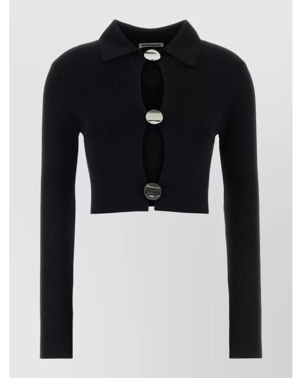 Jil Sander Blue Wool Cardigan