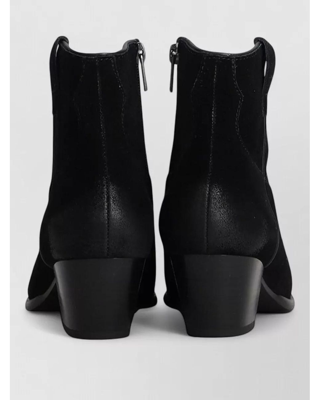 Ash Black Suede Leather Ankle Boots