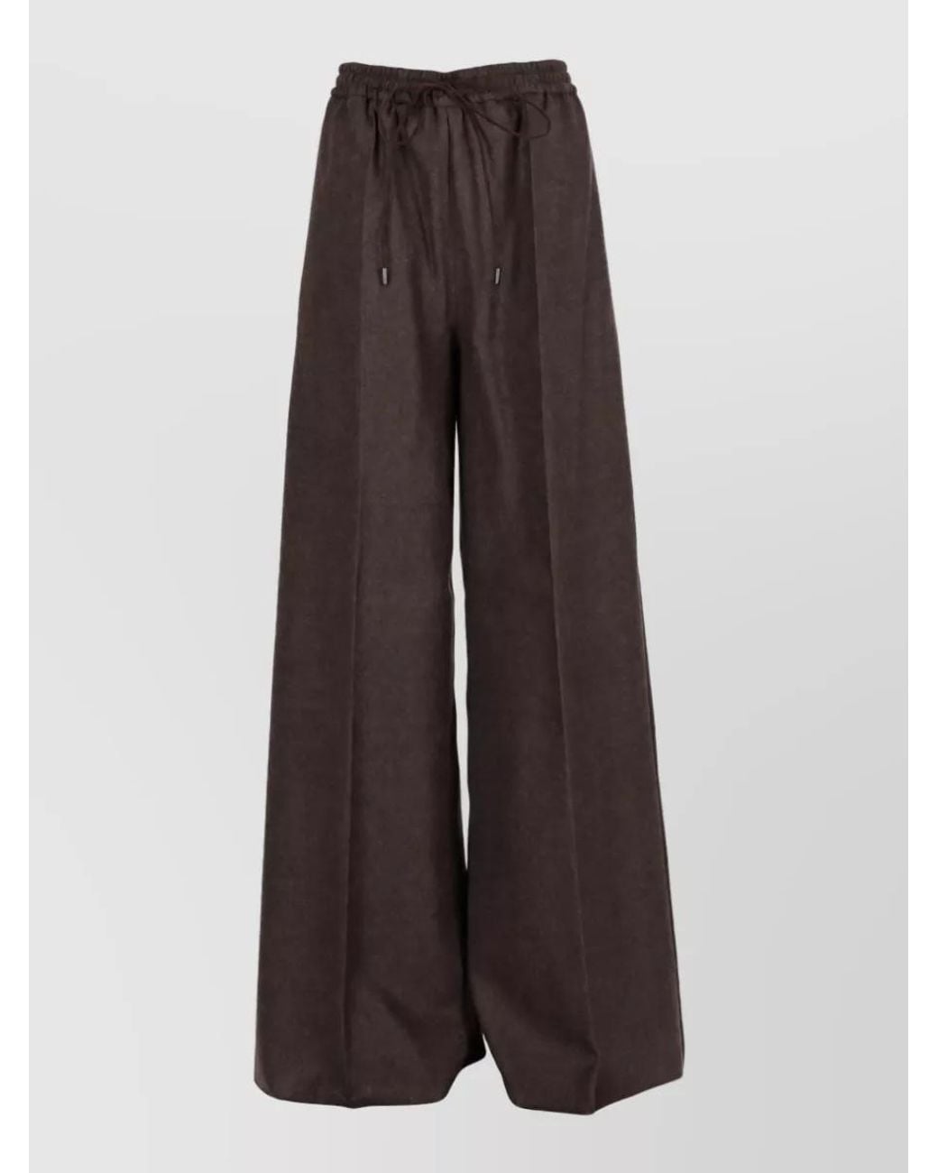 Max Mara Brown Virgin Wool Loungewear Pants