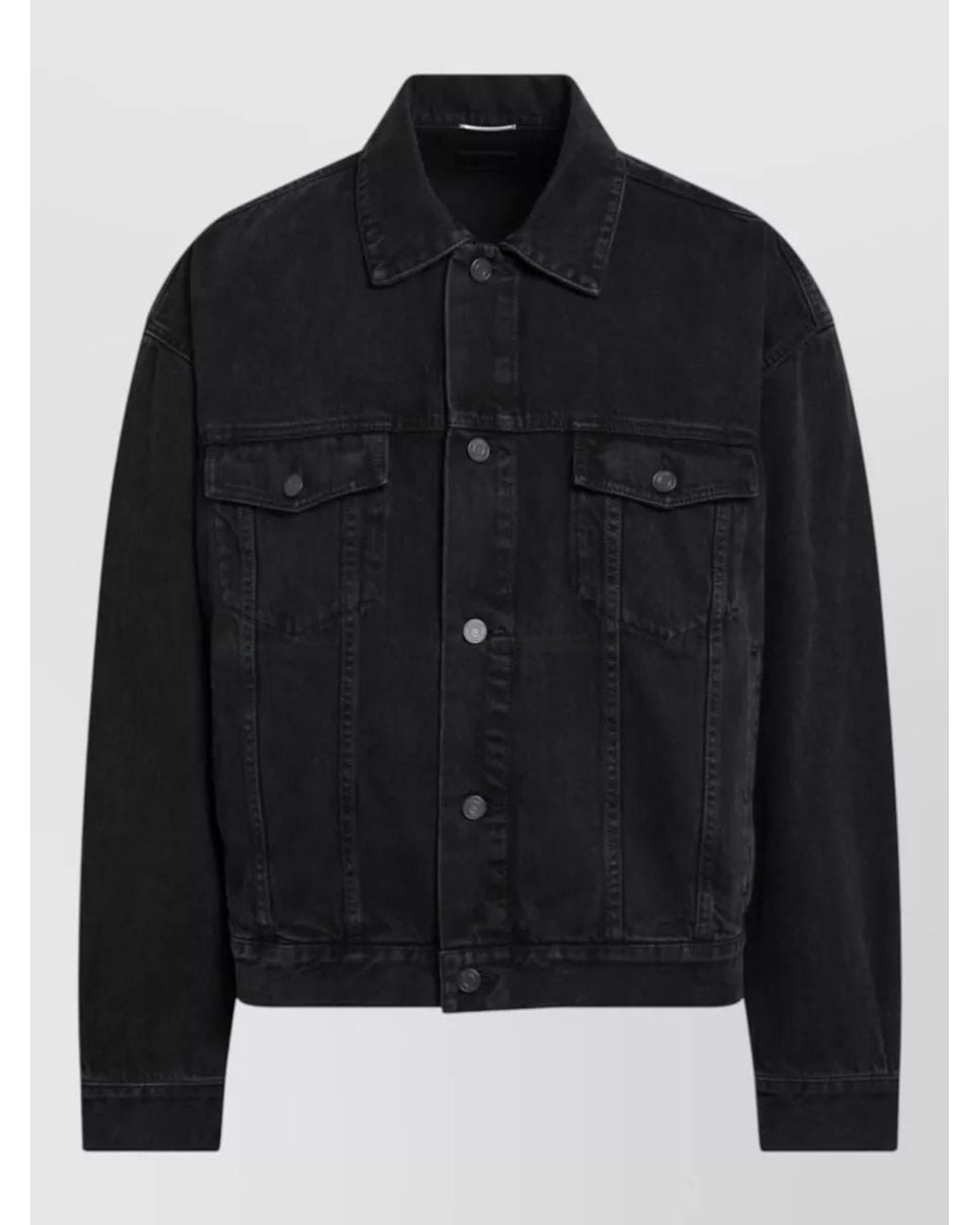 Saint Laurent Black Denim Trucker Jacket for men