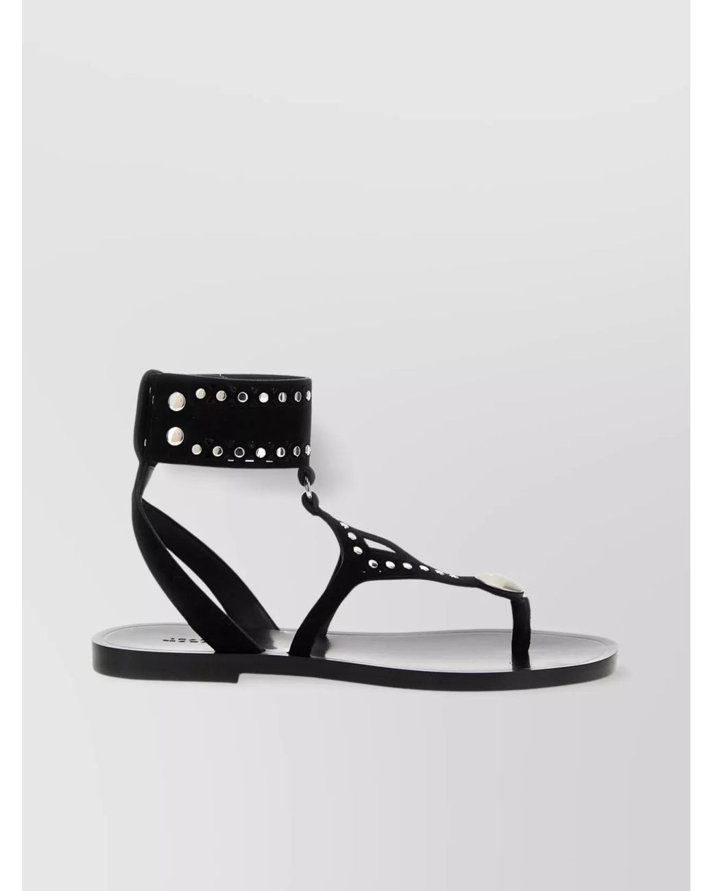 Isabel Marant Black Leather Studded Sandals