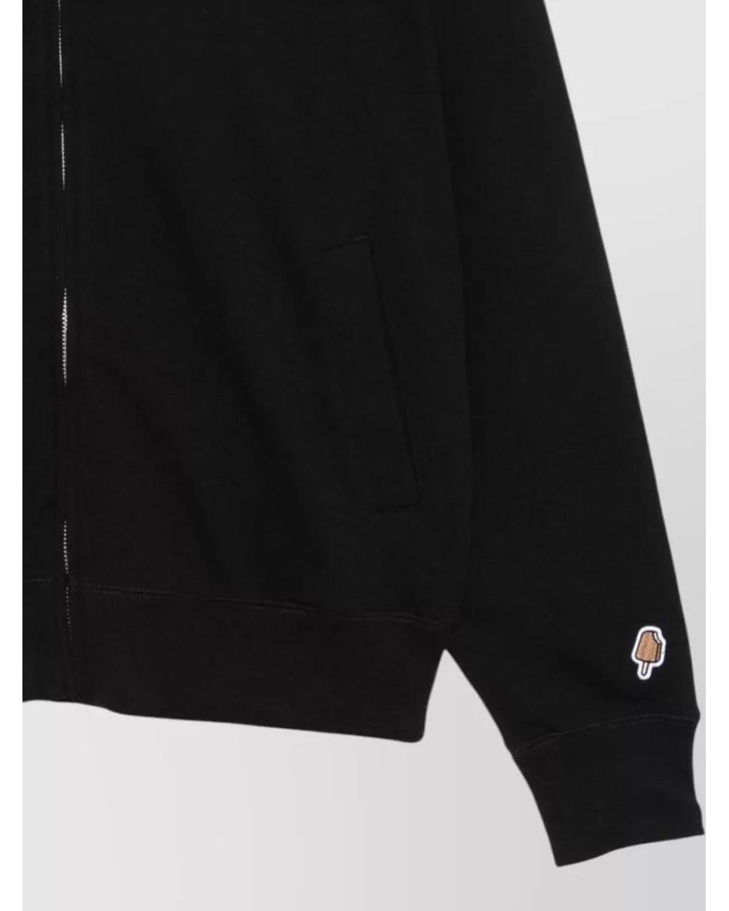 ICECREAM Black Cotton Rhinestone-Embellished Hooded Jacket for men
