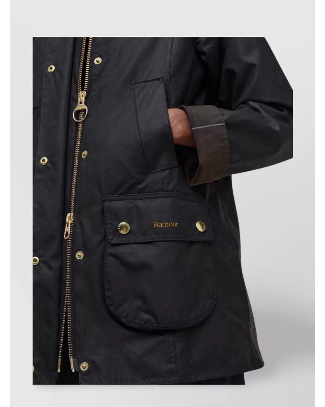 Barbour Black Modern Beadnell Waxed Jacket