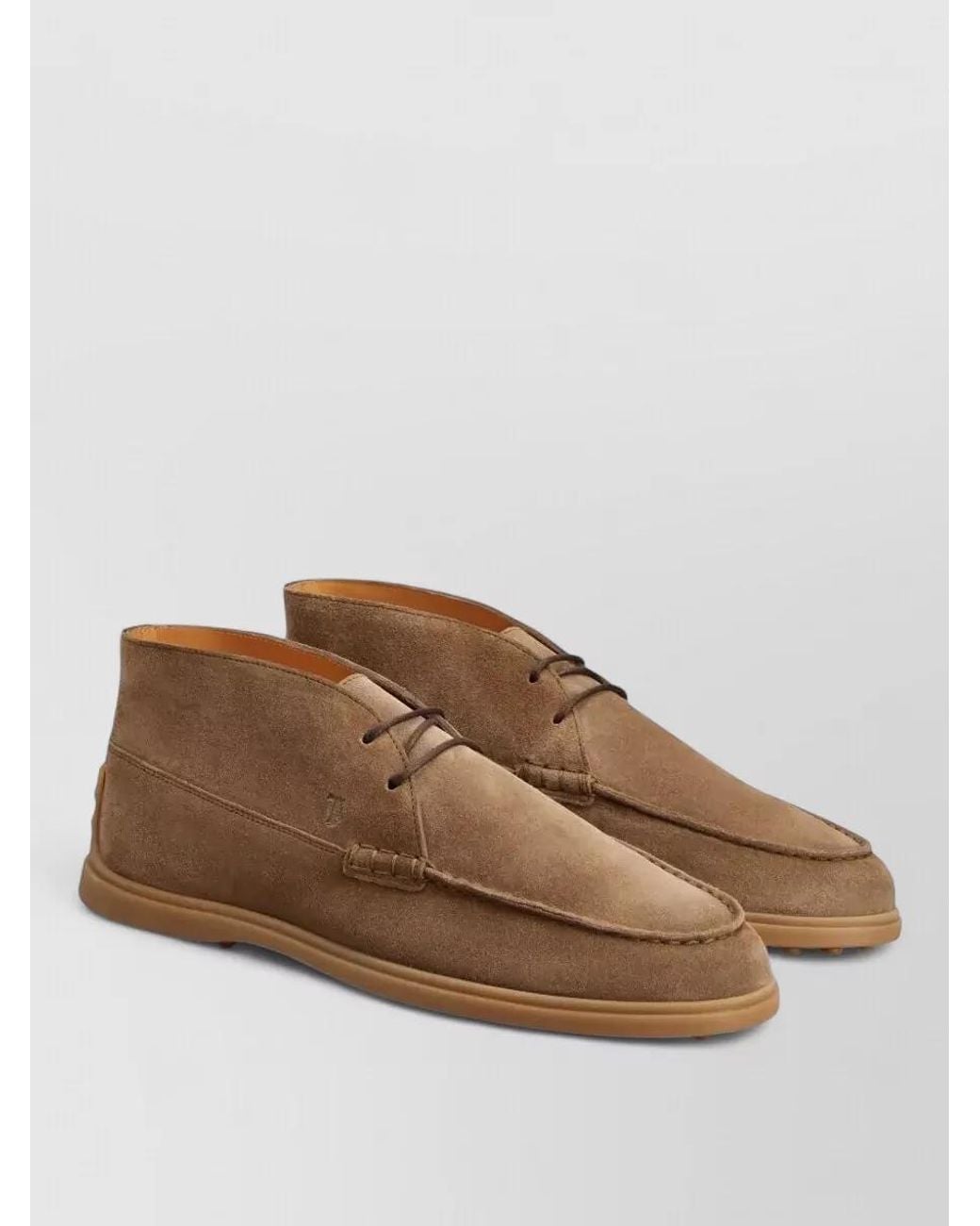 Tod's Brown Leather Lace-Up Shoes for men