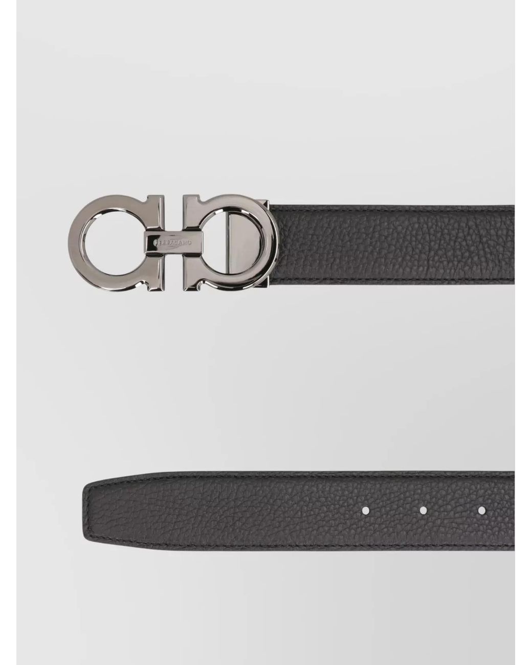 Ferragamo Metallic Reversible Calf Leather Belt for men