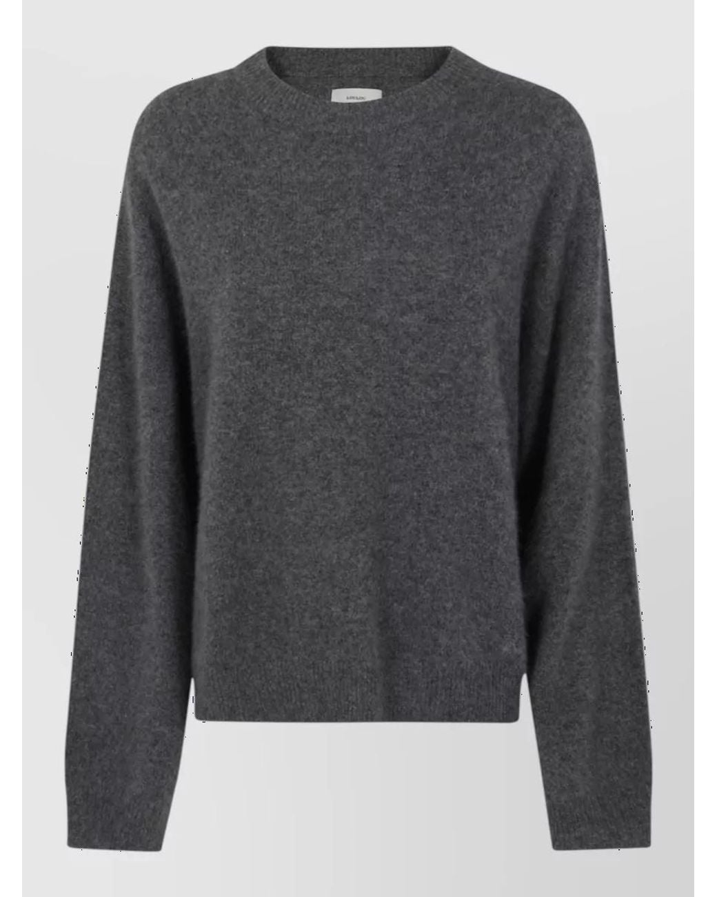 Loulou de Saison Gray Wool-Blend Relaxed-Fit Crewneck Sweater