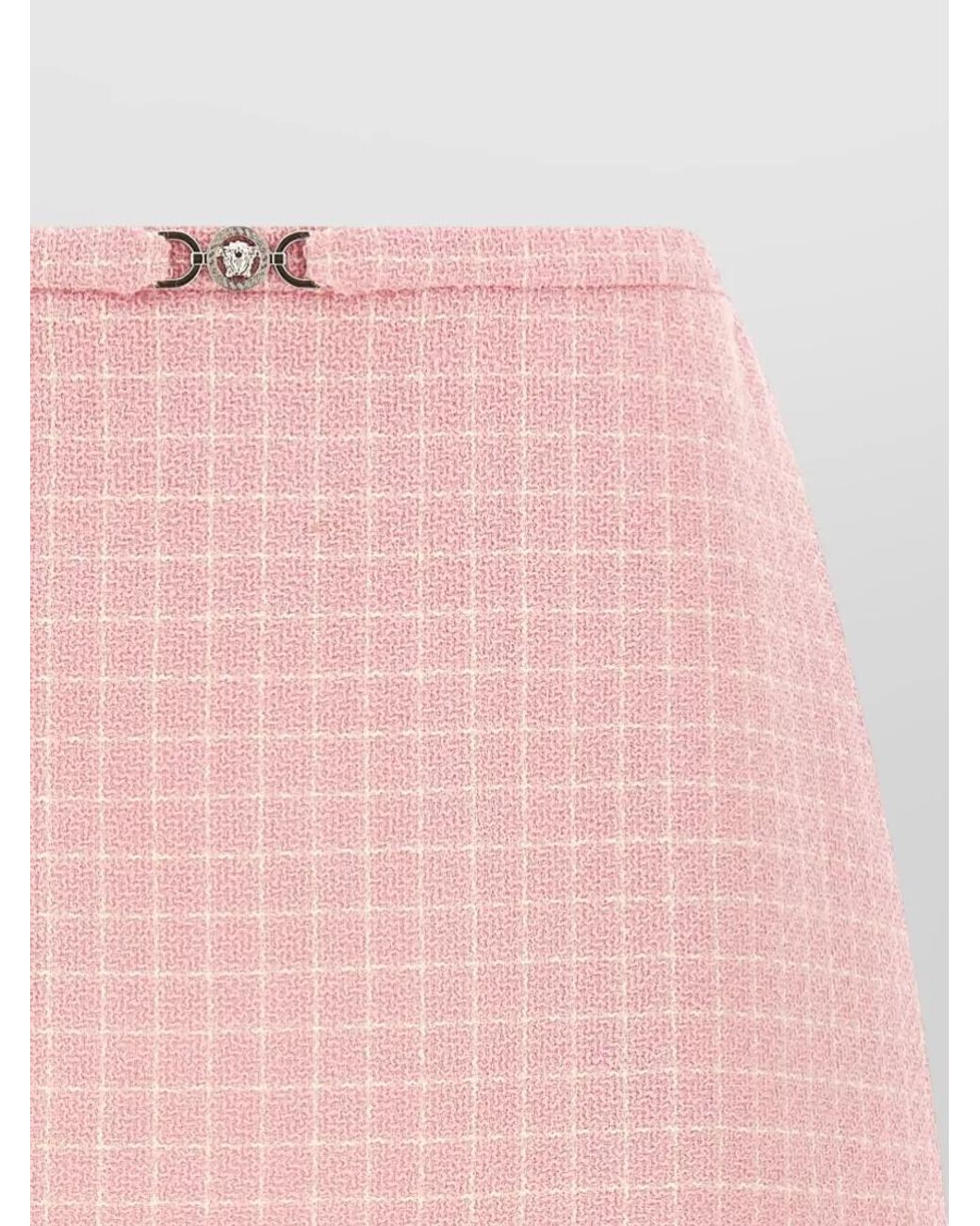 Versace Medusa 95 Skirt Check Pattern Buttons in Pink | Lyst UK