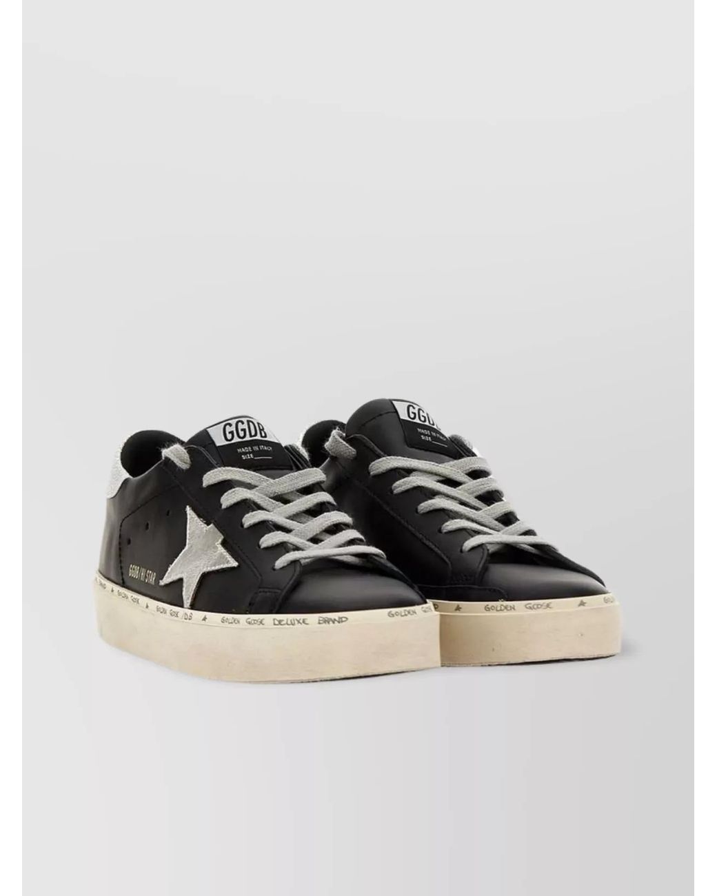 Golden Goose Deluxe Brand Black Leather Hi Star Sneakers