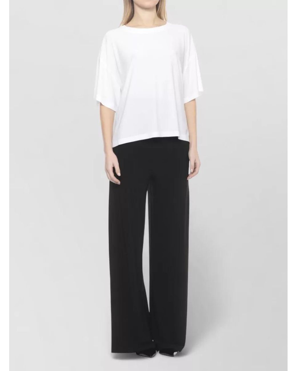 Norma Kamali White Short-Sleeve Boxy T-Shirt