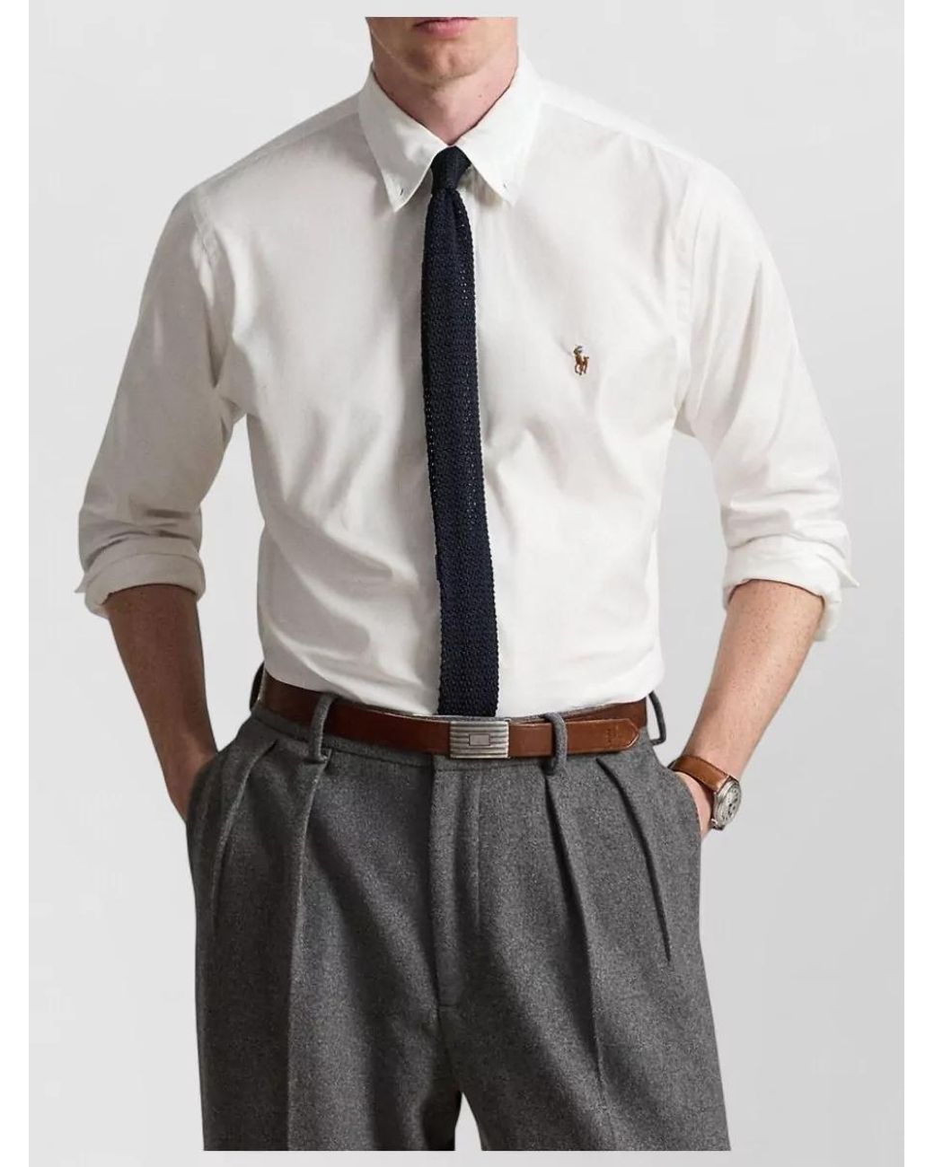 Polo Ralph Lauren White Wool Polo Shirt for men