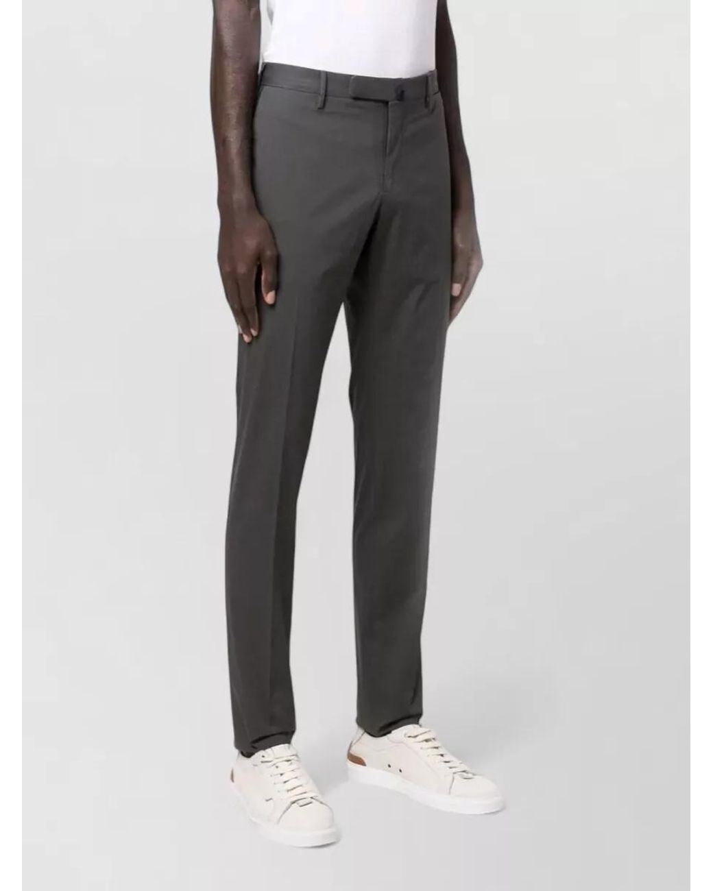 Incotex Gray Straight-Leg Chino Trousers for men