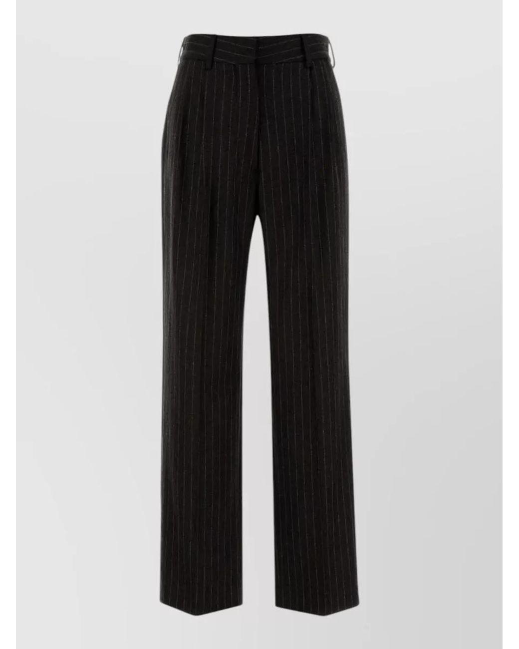 Blazé Milano Black Virgin Wool Cashmere Palazzo Trousers