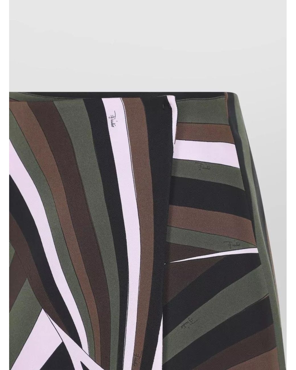 Emilio Pucci Multicolor Silk Printed Wrap Mini Skirt