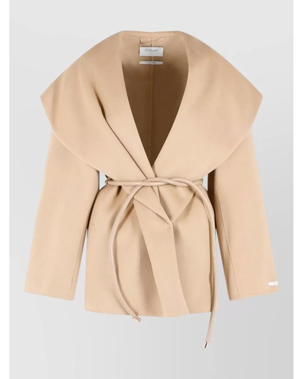 Sportmax Natural Virgin Wool Cape
