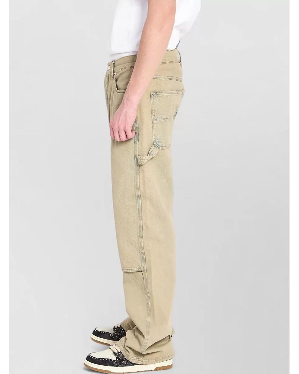 Amiri Natural Denim Mid-Rise Wide-Leg Carpenter Jeans for men