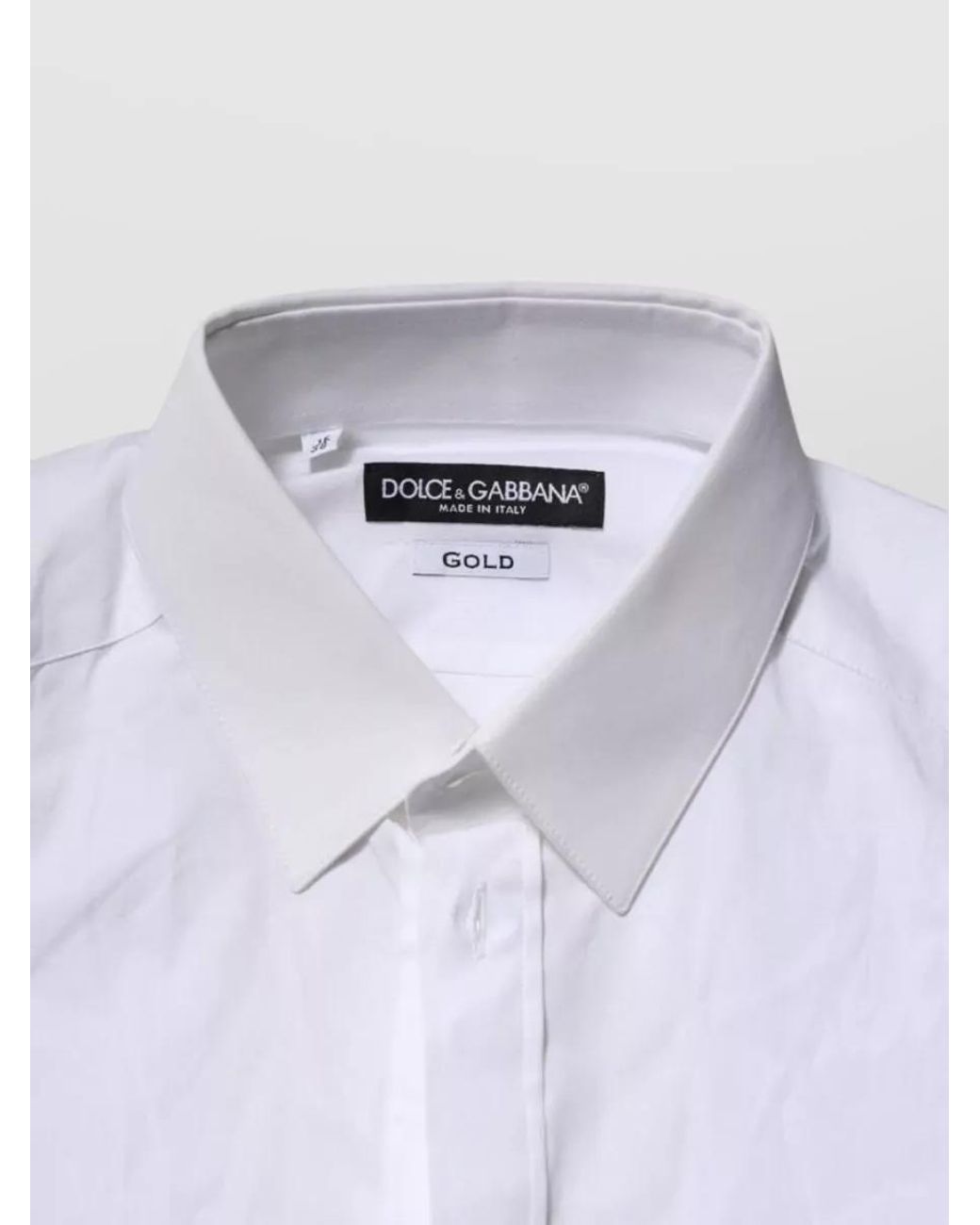 Dolce & Gabbana White Slim-Fit Long-Sleeve Dress Shirt for men