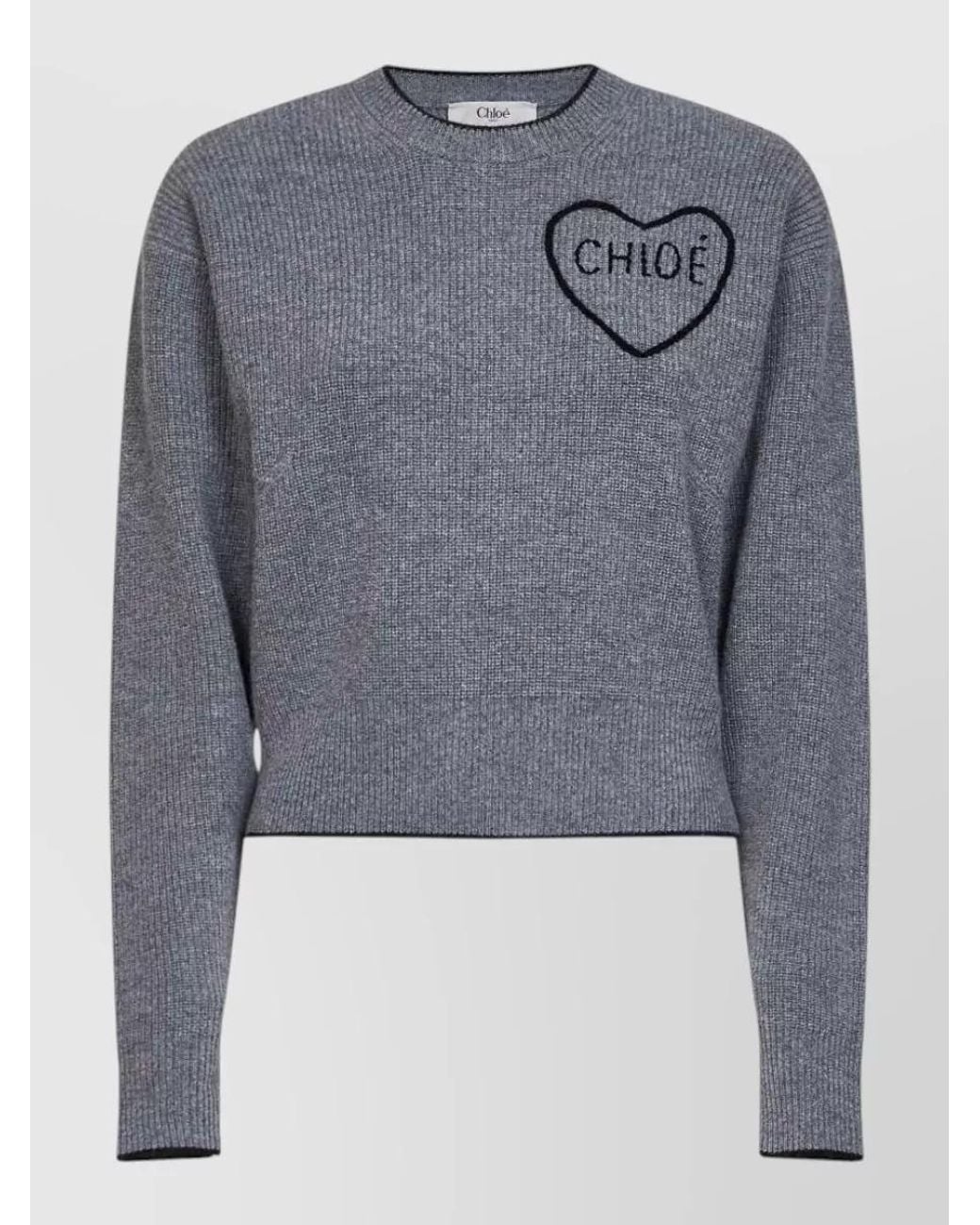 Chloé Blue Cashmere Crewneck Sweatshirt