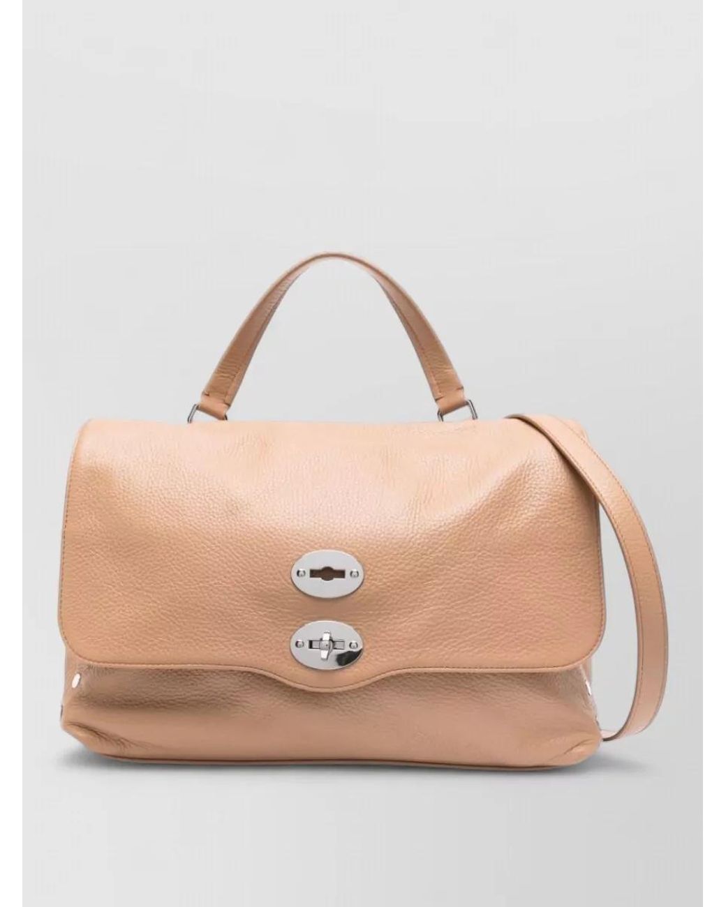 Zanellato Natural Calf Leather Top Handle Tote Bag