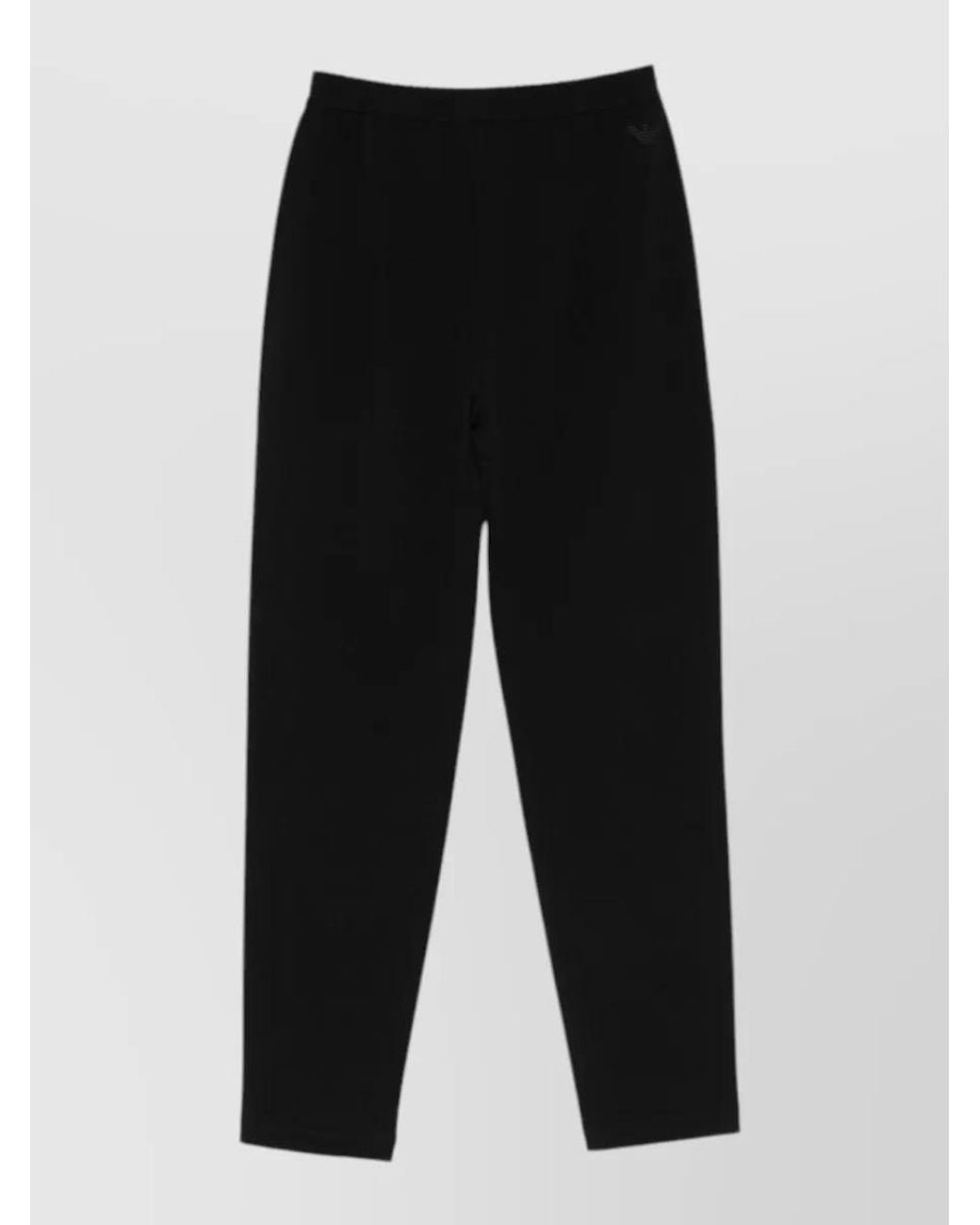 Emporio Armani Black Slim Tapered Pyjama Trousers