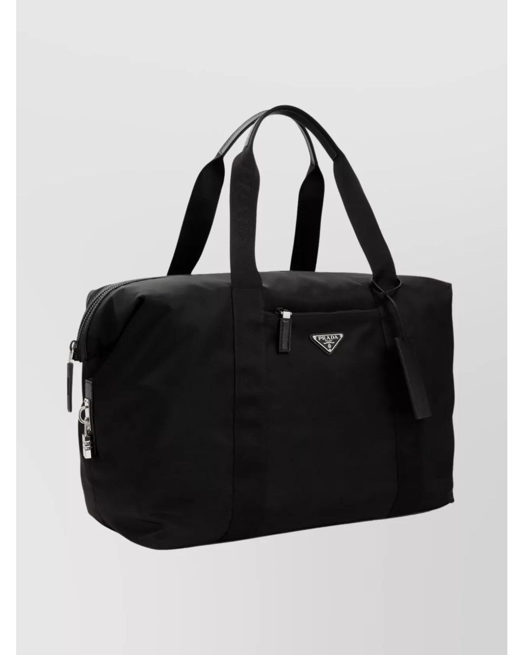 Prada Black Nylon And Leather Duffle Bag for men