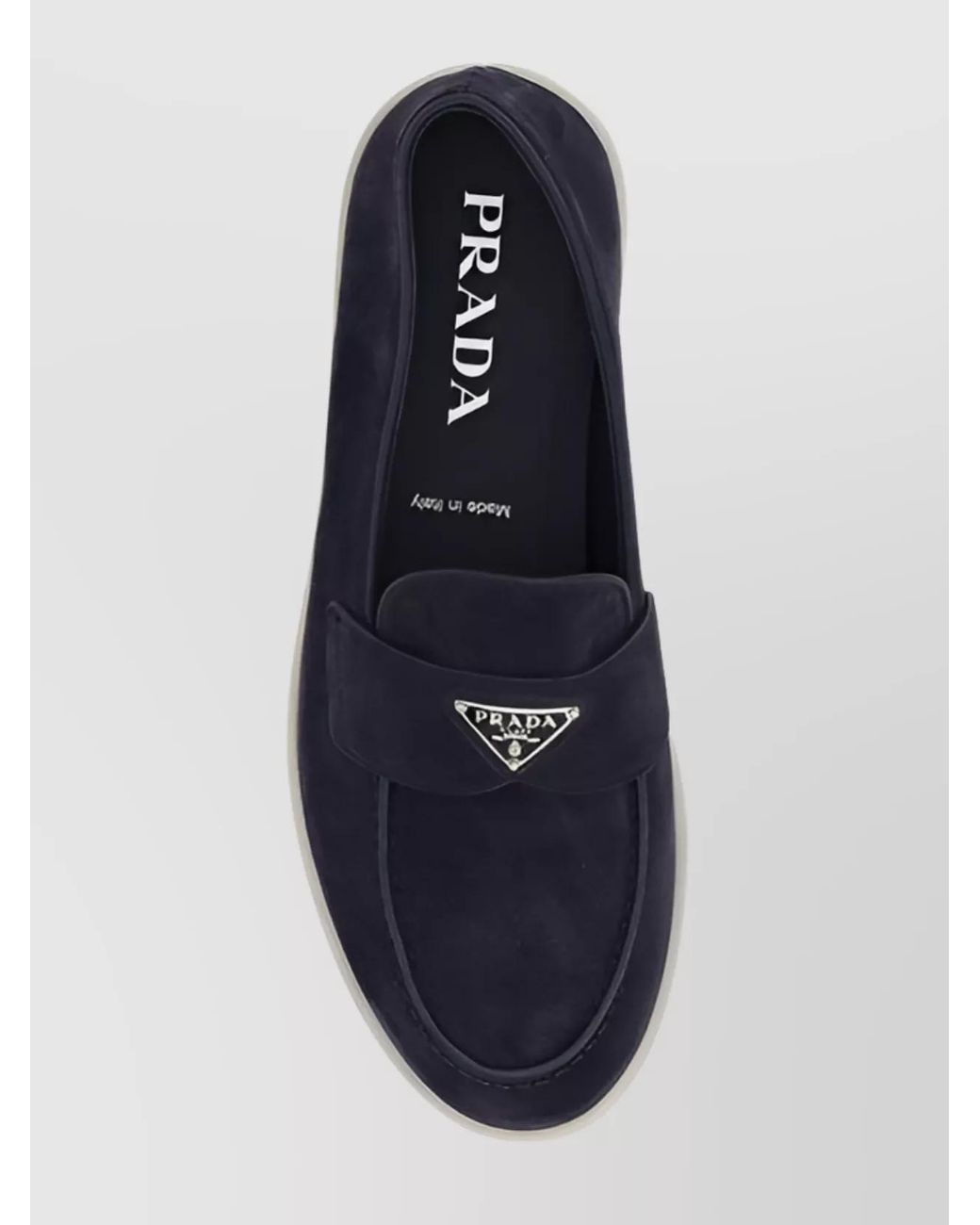 Prada Blue Suede Loafers for men