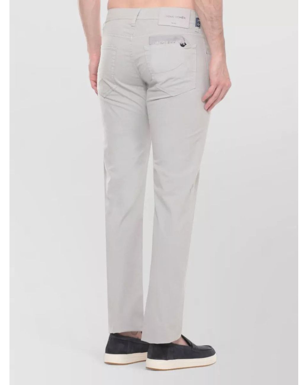 Jacob Cohen White Straight-Leg Trousers for men