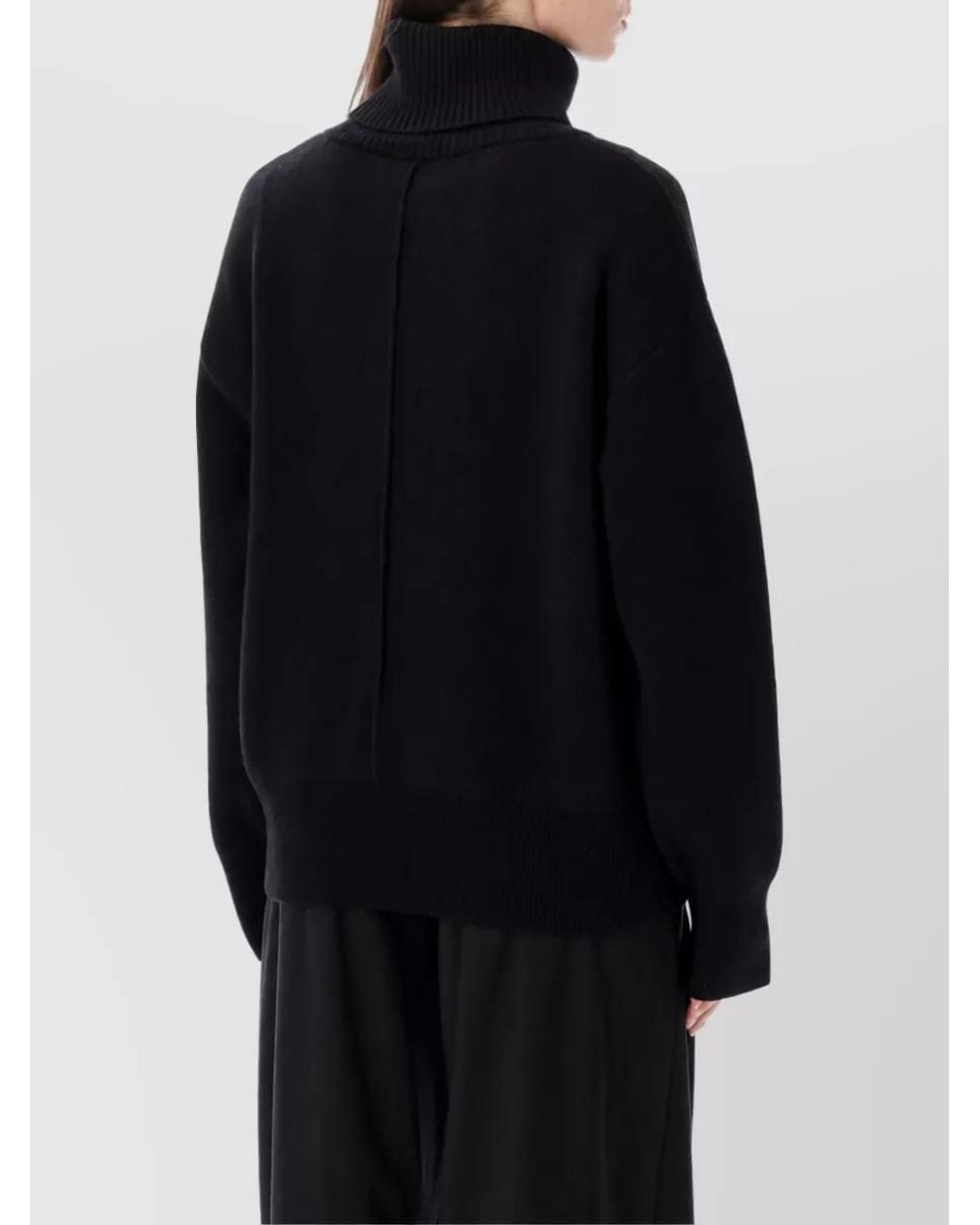 Rhea Costa Blue Wool Turtleneck Sweatshirt