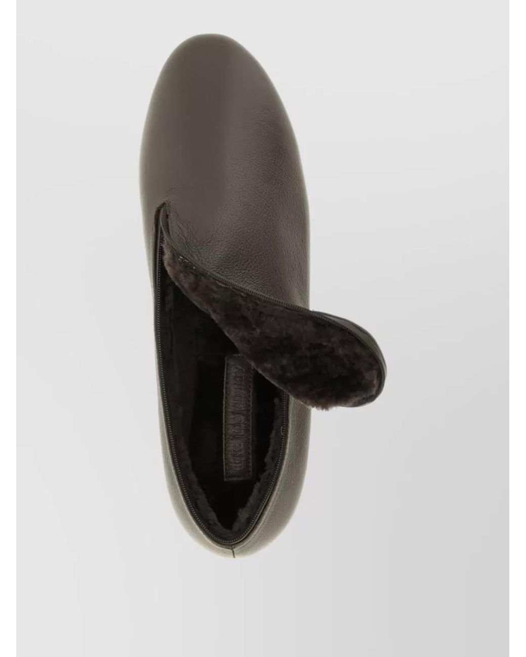 Kiko Kostadinov Gray Leather Asymmetric Loafers