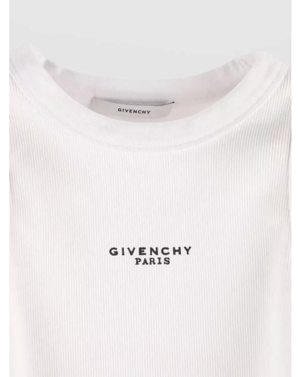 Givenchy Natural Ribbed Cropped Tank Top